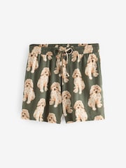 Sage Green Charlie The Cockapoo 100% Cotton Short Pyjamas Set - Image 6 of 8