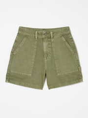 FatFace Cali Green Denim Carpenter Shorts - Image 4 of 4