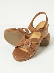 FatFace Leoni Brown Mid Heel Clogs - Image 3 of 3