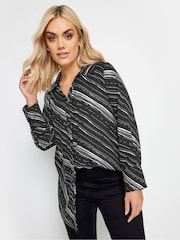 Yours Curve Onyx Black Oversized Shirt - Image 1 of 5