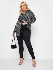 Yours Curve Onyx Black Oversized Shirt - Image 3 of 5