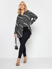 Yours Curve Onyx Black Oversized Shirt - Image 4 of 5