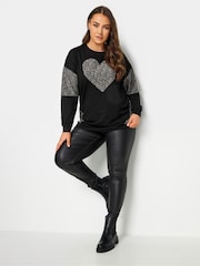 Yours Curve Sweatshirt mit Herzmotiv - Bild 3 von 5