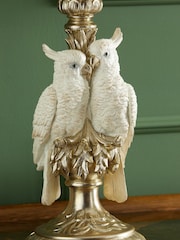 Gold Cockatoo Pillar Candle Holder - Image 3 of 5