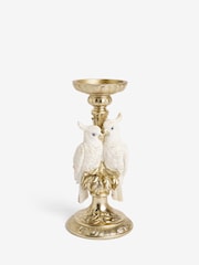 Gold Cockatoo Pillar Candle Holder - Image 4 of 5