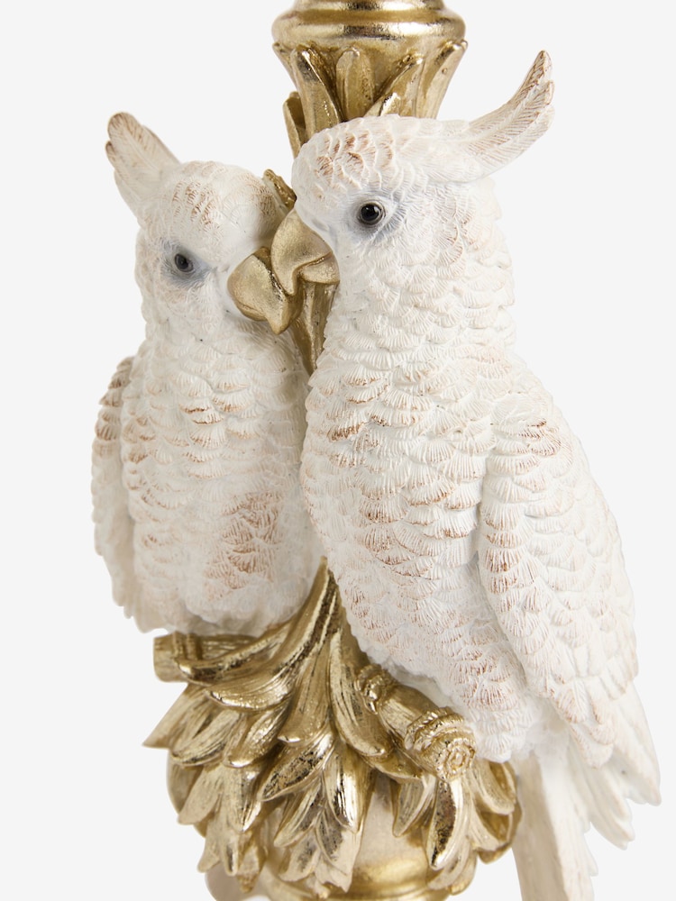 Gold Cockatoo Pillar Candle Holder - Image 5 of 5
