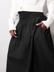 Albaray 100% Cotton Woven Mix Full Black Skirt - Image 3 of 4