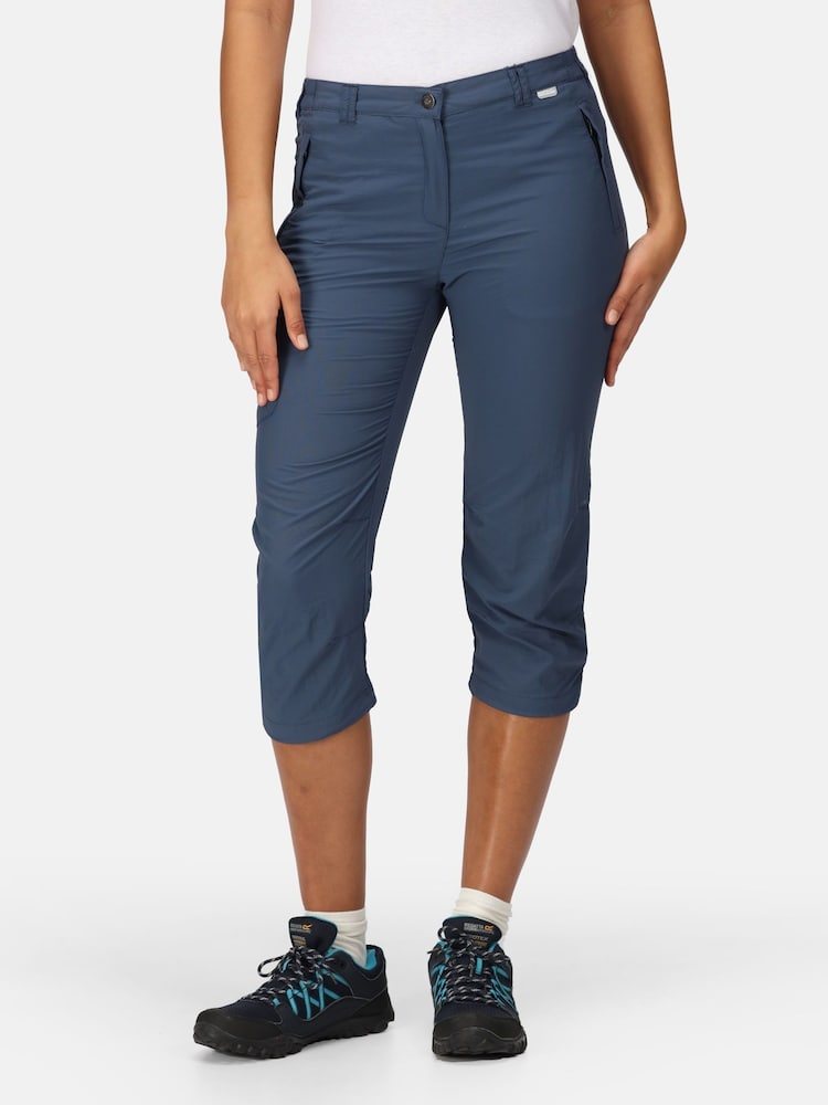Azul - Regatta Chaska Capri Trousers with 40+ UPF Sun Protection - Imagen 1 de 9
