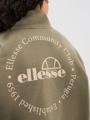 Ellesse Green Zaragoza 1/2 Zip Track Sweat Top - Image 3 of 5
