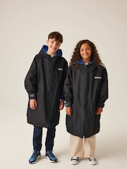 Regatta Black Junior Waterproof Fleece Lined Changing Robe - Image 1 of 9