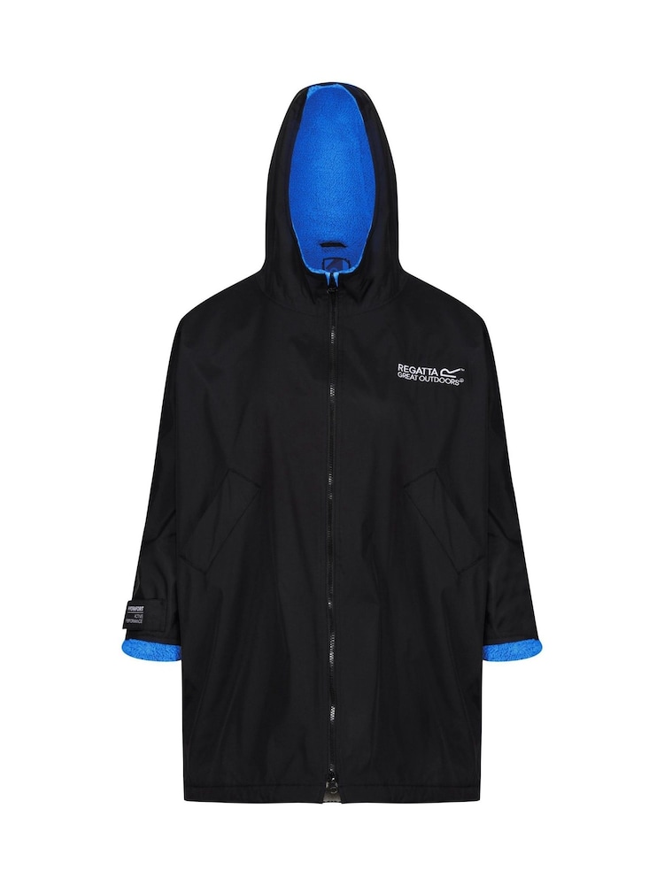 Regatta Black Junior Waterproof Fleece Lined Changing Robe - Image 7 of 9