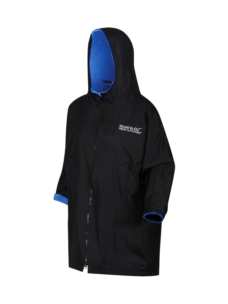 Regatta Black Junior Waterproof Fleece Lined Changing Robe - Image 9 of 9