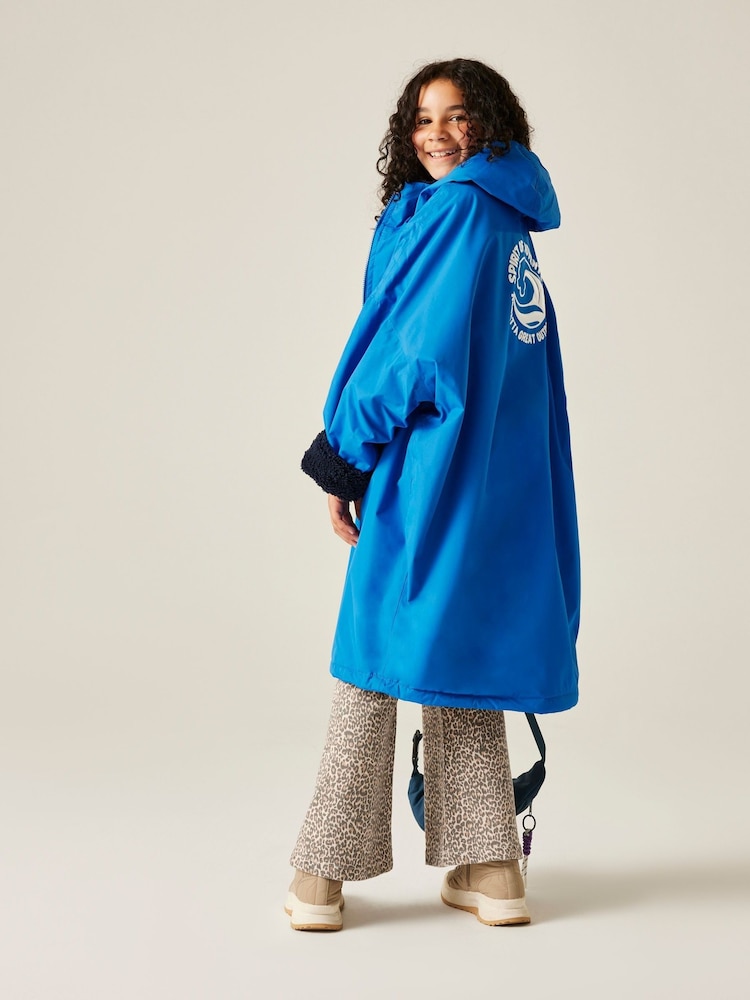 Regatta Blue Junior Waterproof Fleece Lined Changing Robe - Image 4 of 8