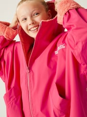 Regatta Pink Junior Waterproof Fleece Lined Changing Robe - Image 4 of 8