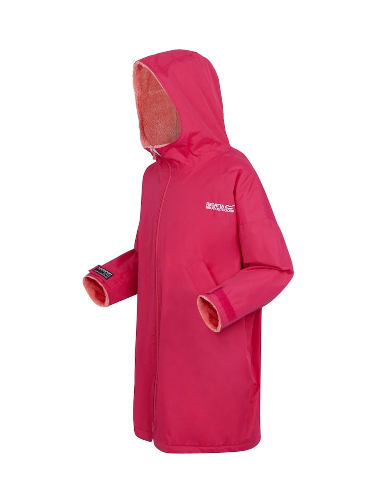 Regatta Pink Junior Waterproof Fleece Lined Changing Robe - Image 9 of 9
