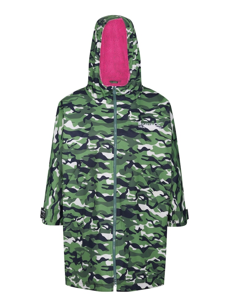 Regatta Green Junior Waterproof Fleece Lined Changing Robe - Image 8 of 11