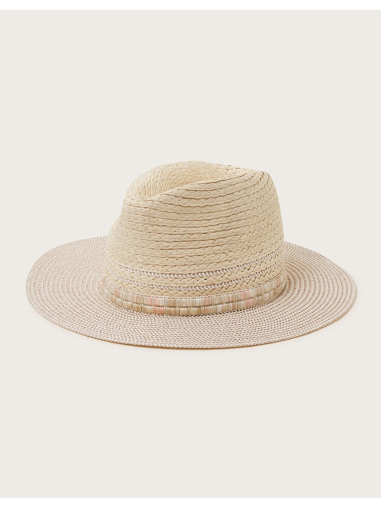 Monsoon Natural Detail Fedora - Image 1 of 2 Monsoon Natural Detail Fedora - Image 1 of 2