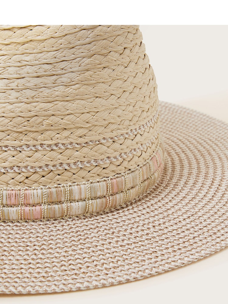 Monsoon Natural Detail Fedora - Image 2 of 2 Monsoon Natural Detail Fedora - Image 2 of 2