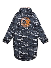 Regatta Black Grey Junior Waterproof Fleece Lined Changing Robe - Image 7 of 8