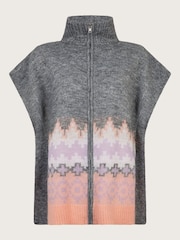 Monsoon Zia Fair Isle Poncho - Image 5 of 5