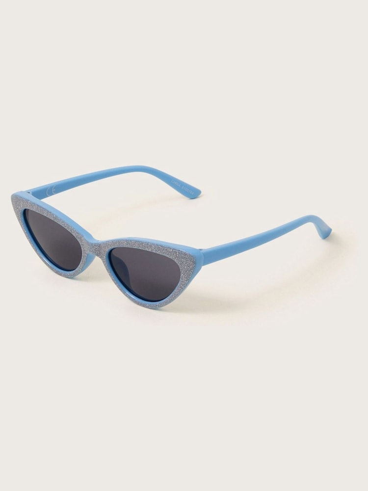 Monsoon Glitzernde Cateye-Sonnenbrille mit Etui - Bild 1 von 2