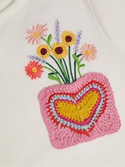 Natur - Monsoon Crochet Pocket 100% Cotton Top - Bild 3 von 3