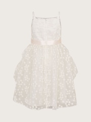 Monsoon Natural Jasmine Organza Flower Dress - Image 2 of 3