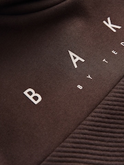 Baker by Ted Baker Brown Oversized Textured Hoodie - Image 5 of 7