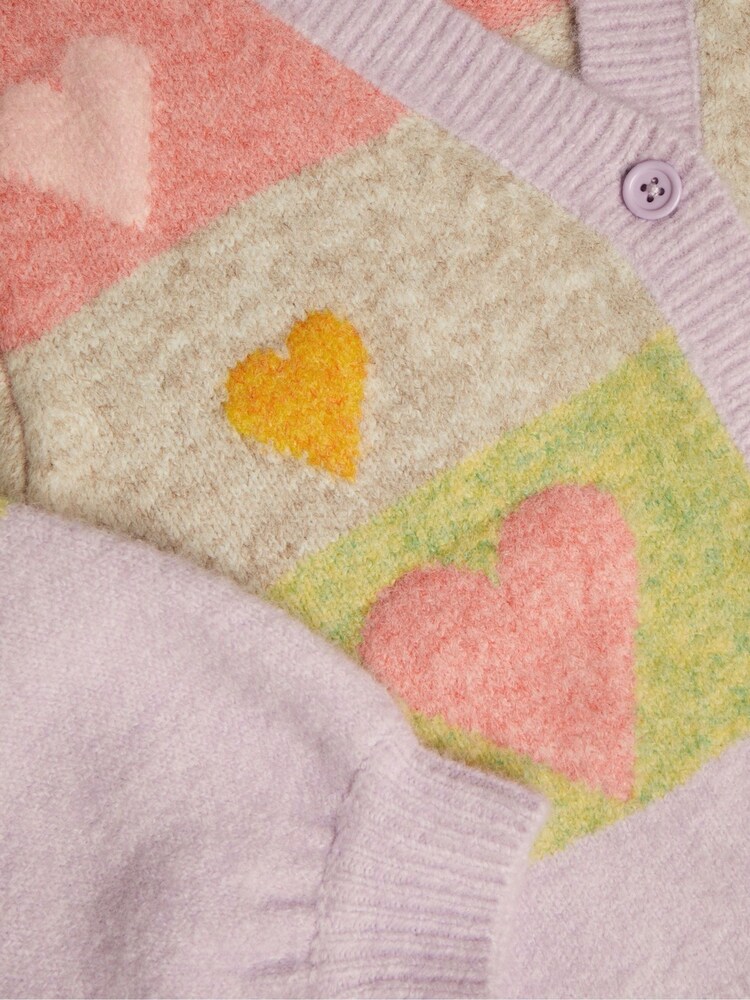 Monsoon Purple Heart Stripe Cardigan - Image 3 of 3