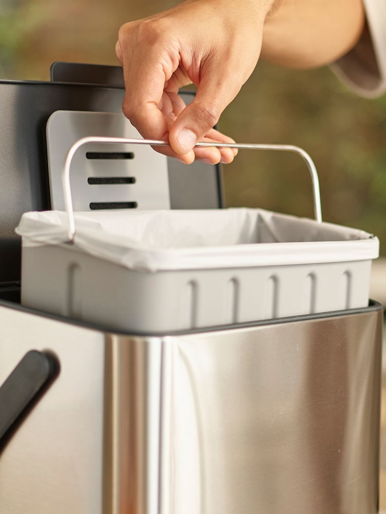 Joseph Joseph Stainless Steel  Dark Grey Food Waste Caddy Bin with Removable Bucket - Image 4 of 5