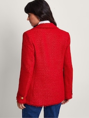 Monsoon Red Rubi Tweed Jacket - Image 4 of 6
