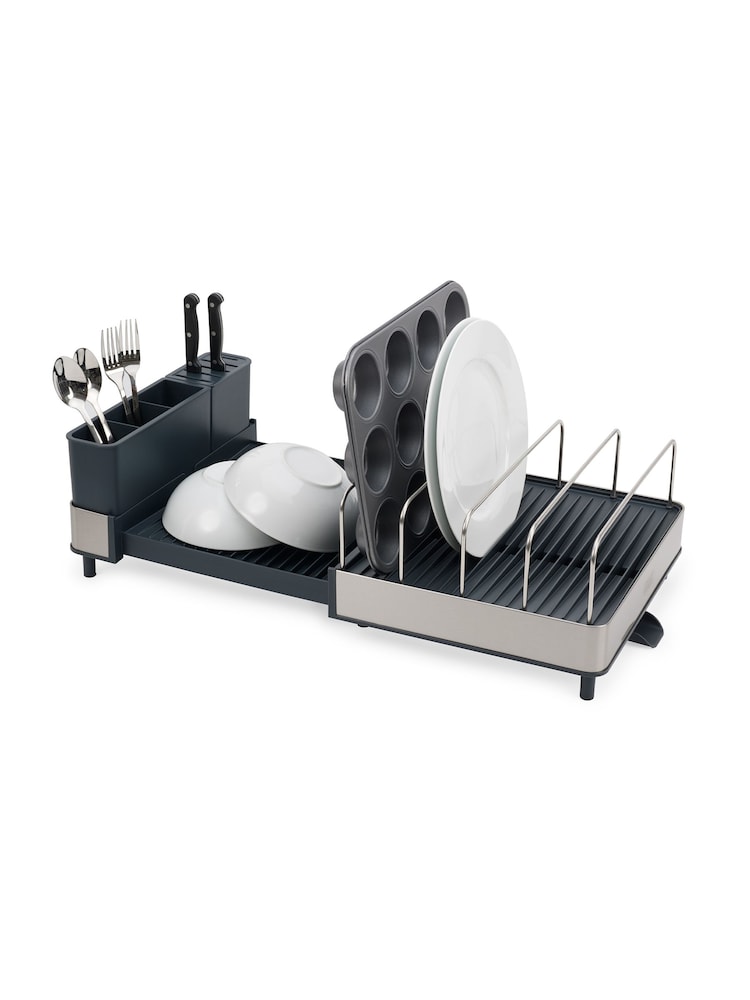 Joseph Joseph Anthracite Expanding Cookware Dish Rack With Draining Spout - Image 5 of 5