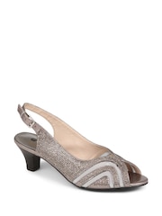 Pavers Natural Pavers Black Slingback Evening Heels - Image 2 of 5