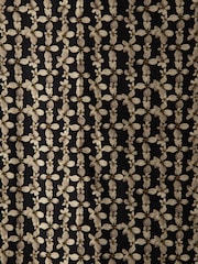 Rockett St George Black Midnight Daisy Eyelet Blackout Lined Curtains - Image 5 of 5