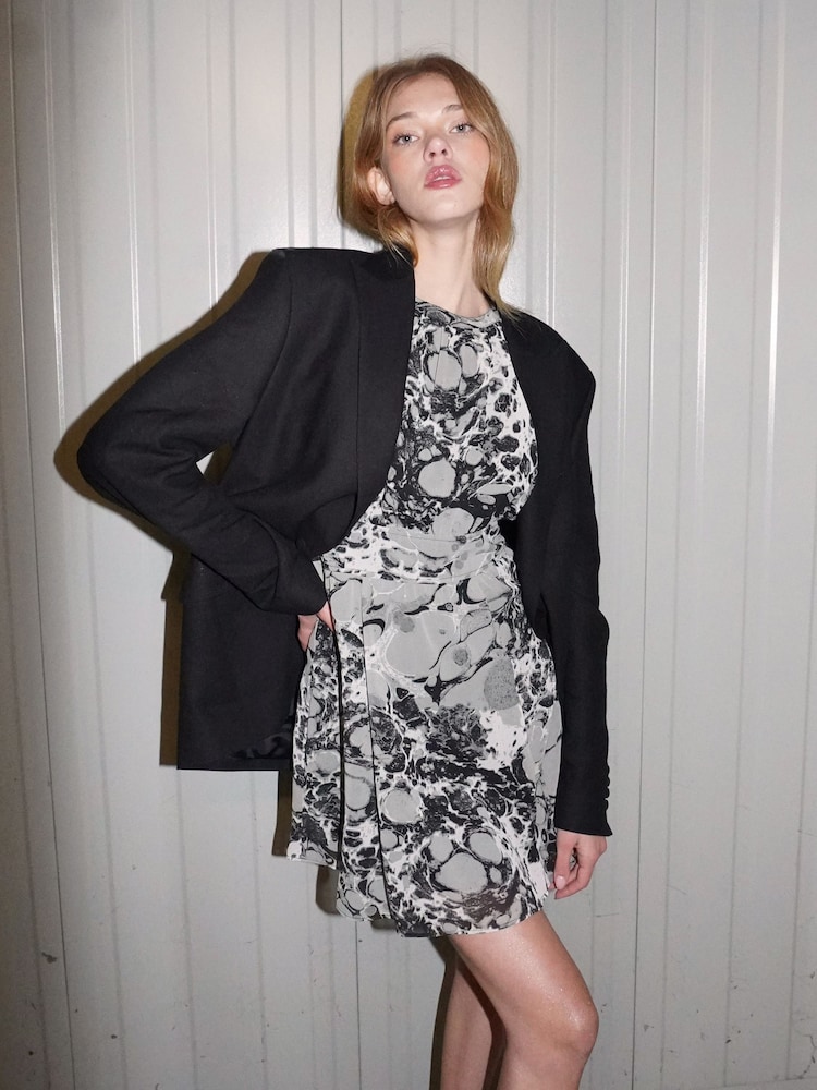 Religion Grey Halterneck Noir Mini Dress With Fitted Empire Line - Image 2 of 8