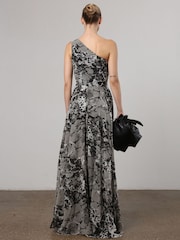 Religion Grey One Shoulder Maxi Dress With Full Floaty Skirt - Image 3 of 6