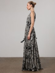 Religion Grey One Shoulder Maxi Dress With Full Floaty Skirt - Image 4 of 6