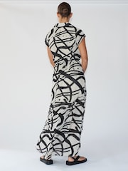 Religion Black/White Destiny Shirt Dress With Tie Belt - Image 3 of 5