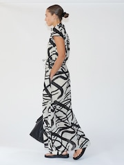Religion Black/White Destiny Shirt Dress With Tie Belt - Image 4 of 5
