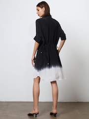 Religion Black Tie Dye Loose Fitting Tunic Shirt Dress - Image 3 of 8