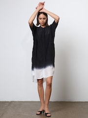 Religion Black Tie Dye Loose Fitting Tunic Shirt Dress - Image 5 of 8
