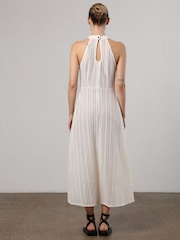 Religion Cream Halterneck Maxi Dress in Crochet With Half Lining - Image 4 of 8