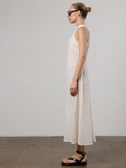 Religion Cream Halterneck Maxi Dress in Crochet With Half Lining - Image 7 of 8