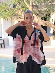 ピンク - Religion オーバーサイズ ブラウス ディップダイ タイネック - 画像 2 / 8