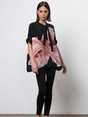 Religion Pink Oversized Blouse in Dip Dye With Tie Neck - Image 1 of 6