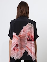 Religion Pink Oversized Blouse in Dip Dye With Tie Neck - Image 4 of 6