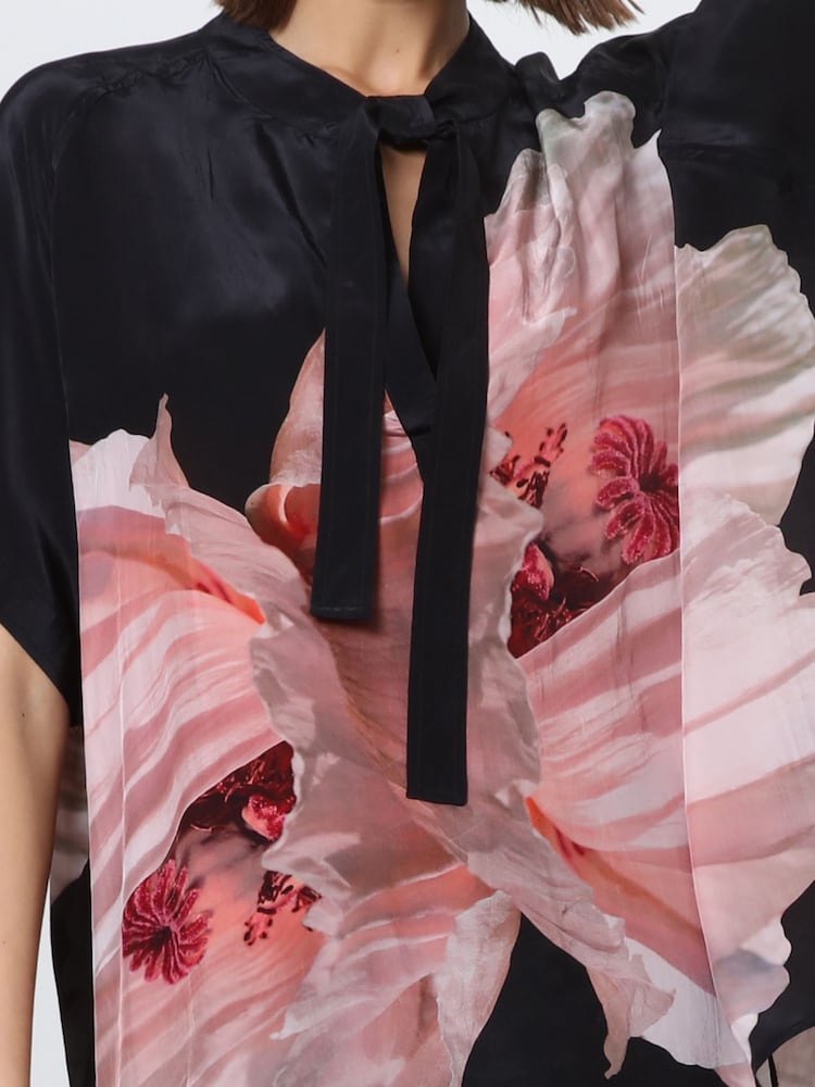 Religion oversized blouse in dip-dye met striksluiting - Afbeelding 9 van 9