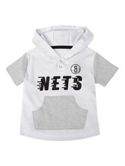 Fanatics Newborn 100% Cotton NBA Brooklyn Nets Bank Shot Creeper White Shorts and T-Shirt Set - Image 2 of 5