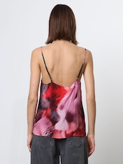 Religion Pink Camisole in Bright Pink Print With Stud Detailing - Image 3 of 6