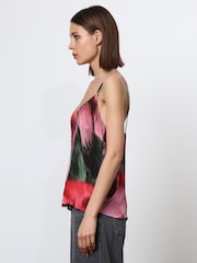Religion Pink Camisole in Bright Pink Print With Stud Detailing - Image 4 of 6